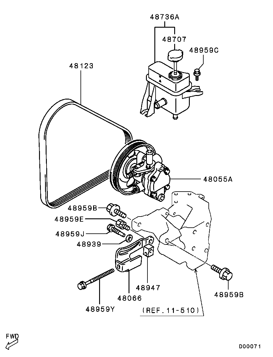 Mitsubishi MD345397 - Поликлиновой ремень parts5.com