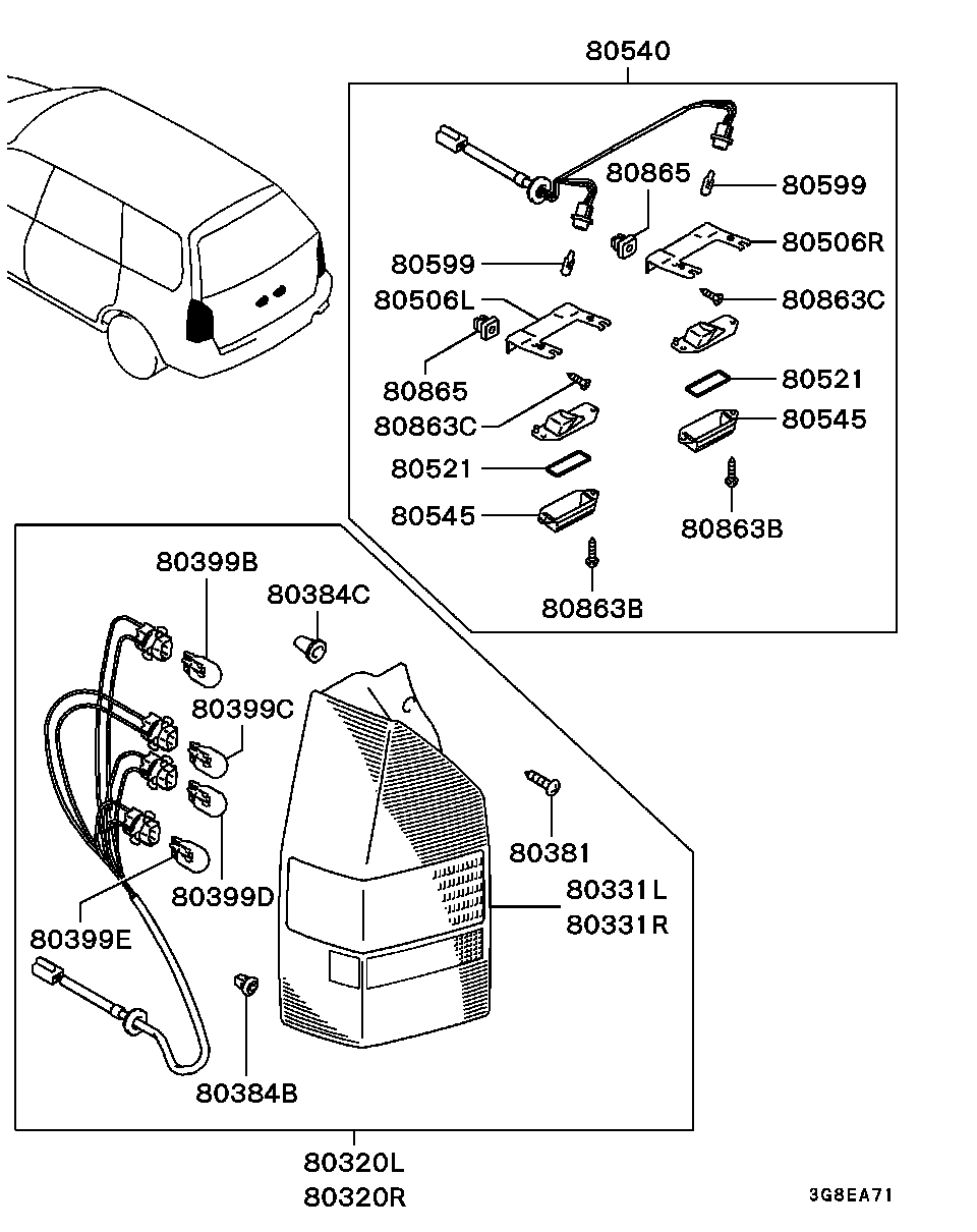 Mitsubishi MS820026 - Лампа накаливания, фонарь указателя поворота parts5.com