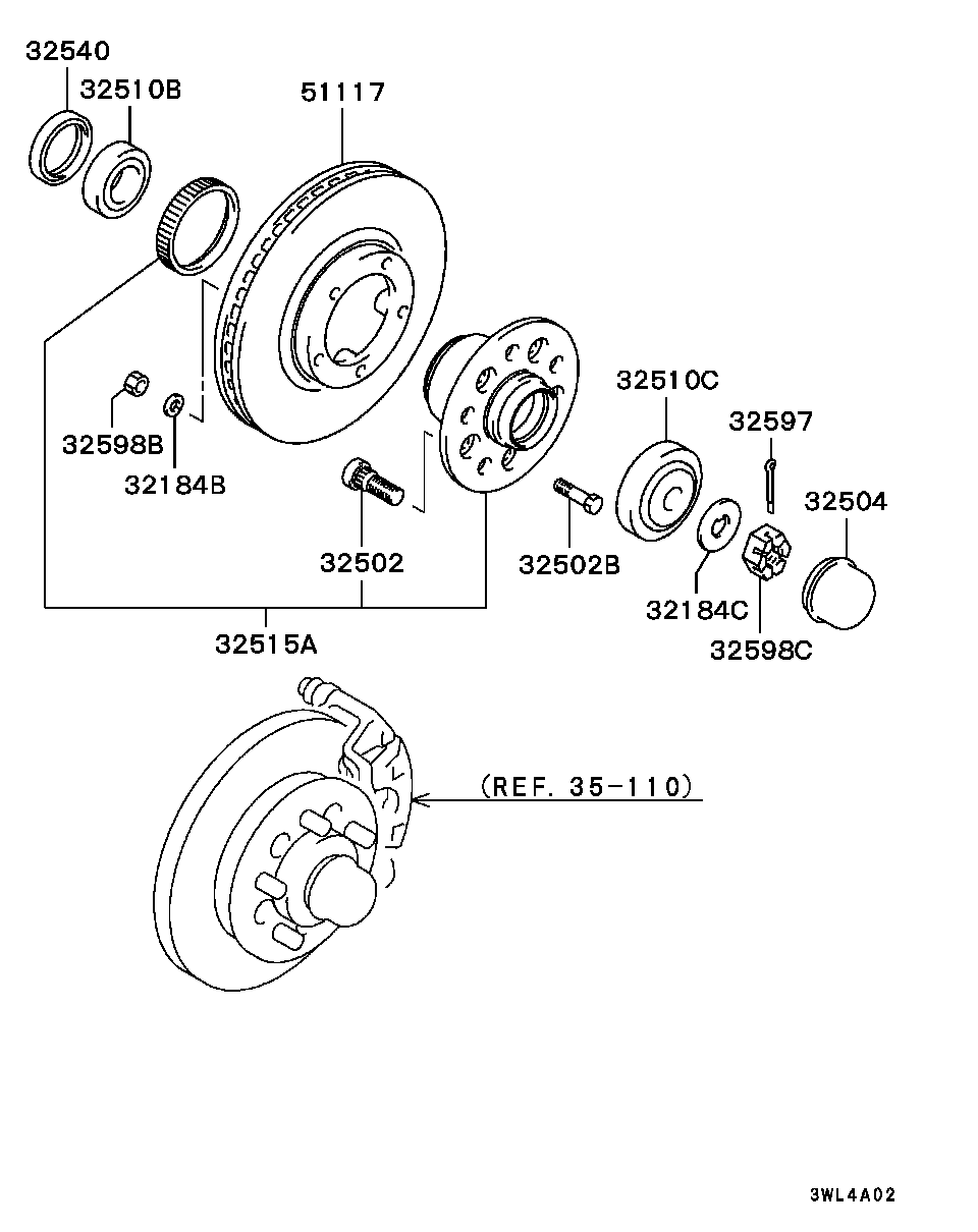 Mitsubishi MT14 1128 - Комплект подшипника ступицы колеса parts5.com