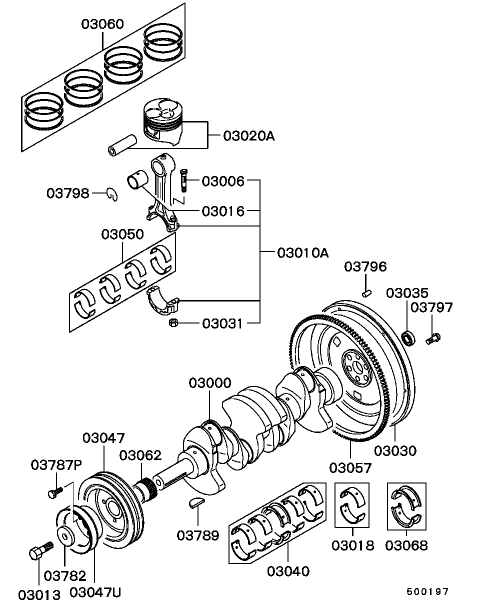 Mitsubishi MD335444 - Cojinete guía, embrague parts5.com