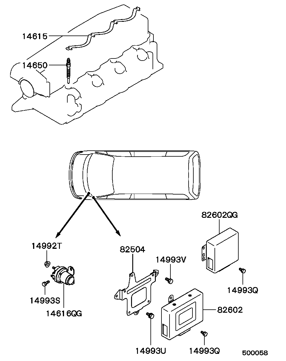 Mitsubishi MD 344469 - Свеча накаливания parts5.com