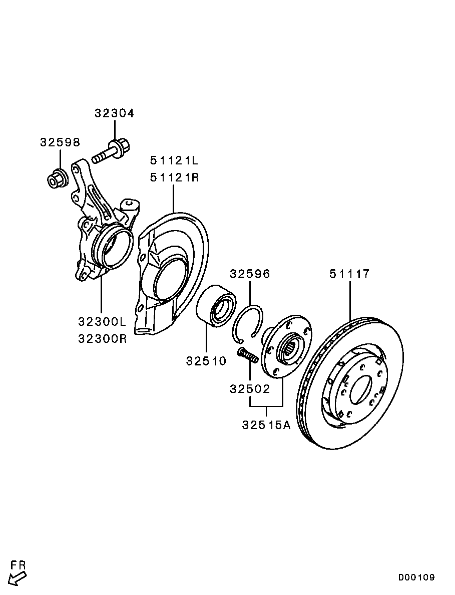 Mitsubishi 4615A179 - Тормозной диск parts5.com