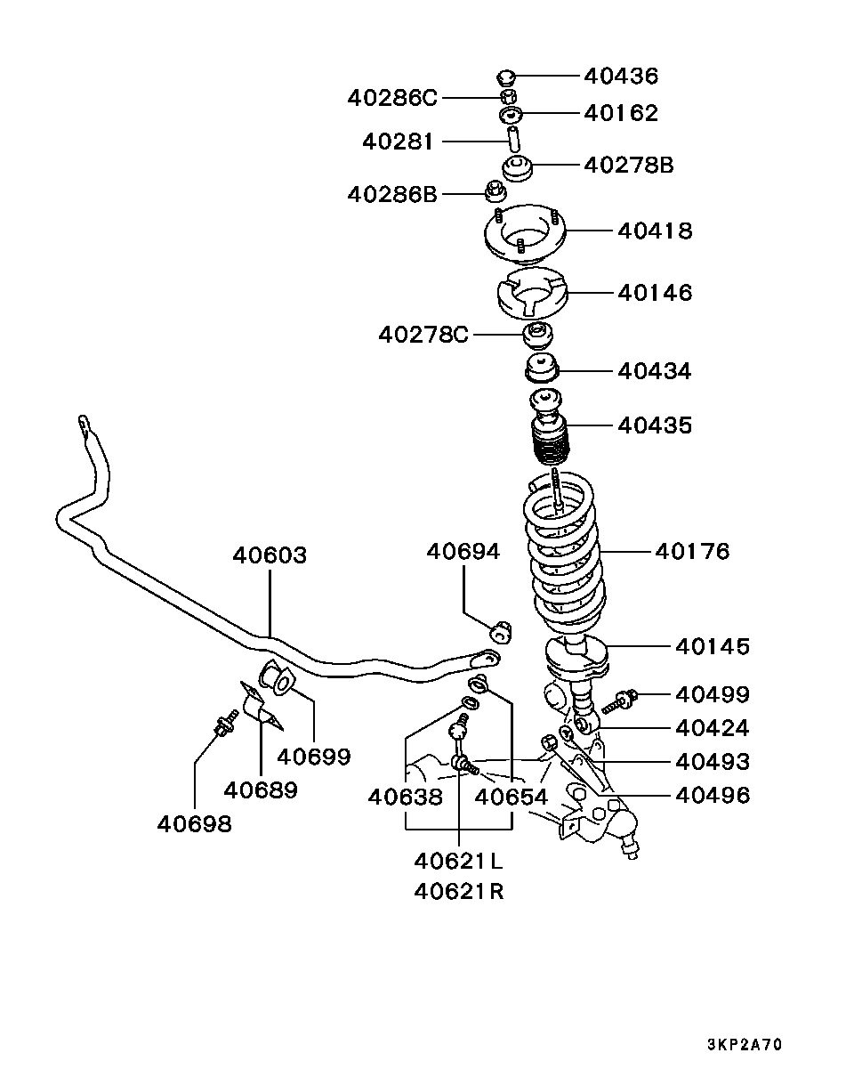 Mitsubishi 4062A002 - Амортизатор parts5.com