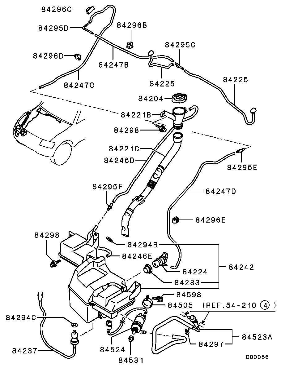 Mitsubishi MN117943 - Водяной насос, система очистки окон parts5.com