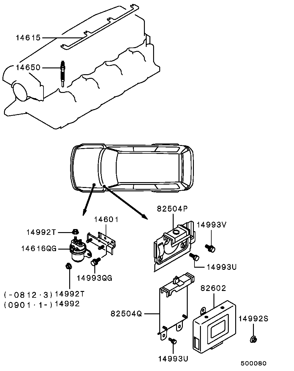 Mitsubishi MR 577131 - Свеча накаливания parts5.com