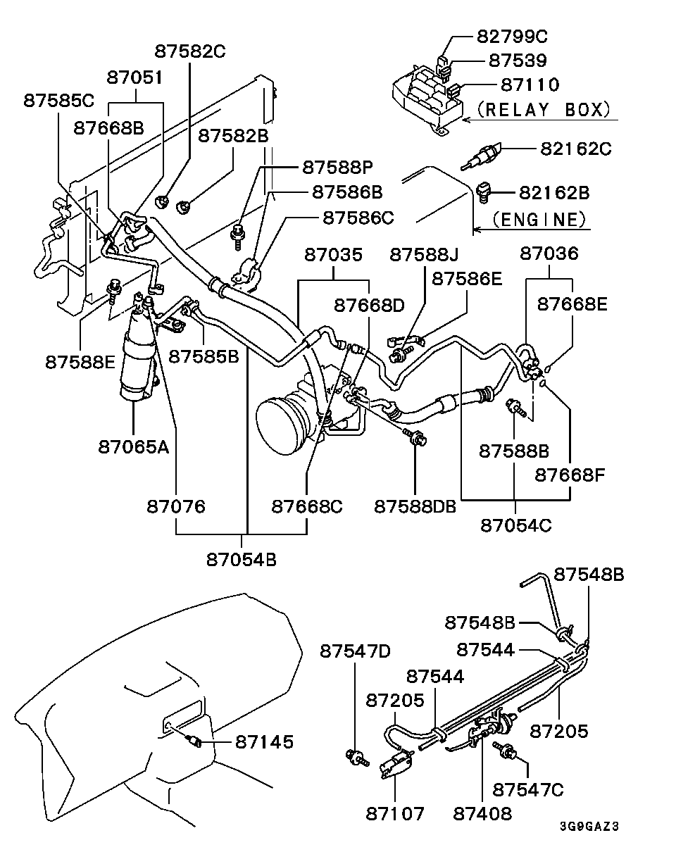 Mitsubishi MR117107 - Осушитель, кондиционер parts5.com