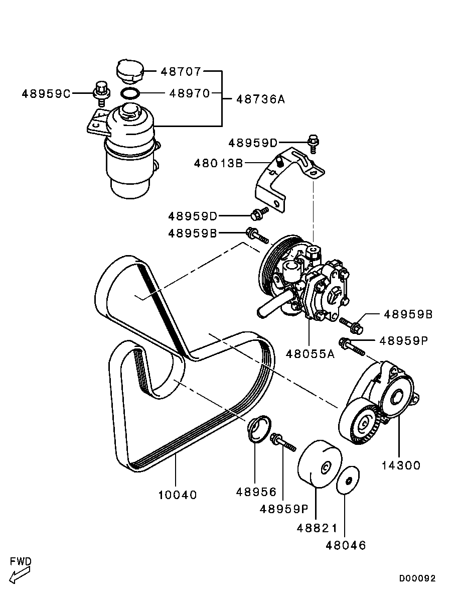 Suzuki 4451A020 - Поликлиновой ремень parts5.com