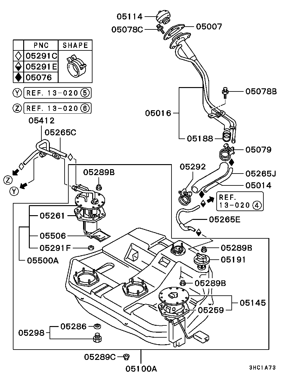 Mitsubishi MR204495 - Фильтр, подъема топлива parts5.com