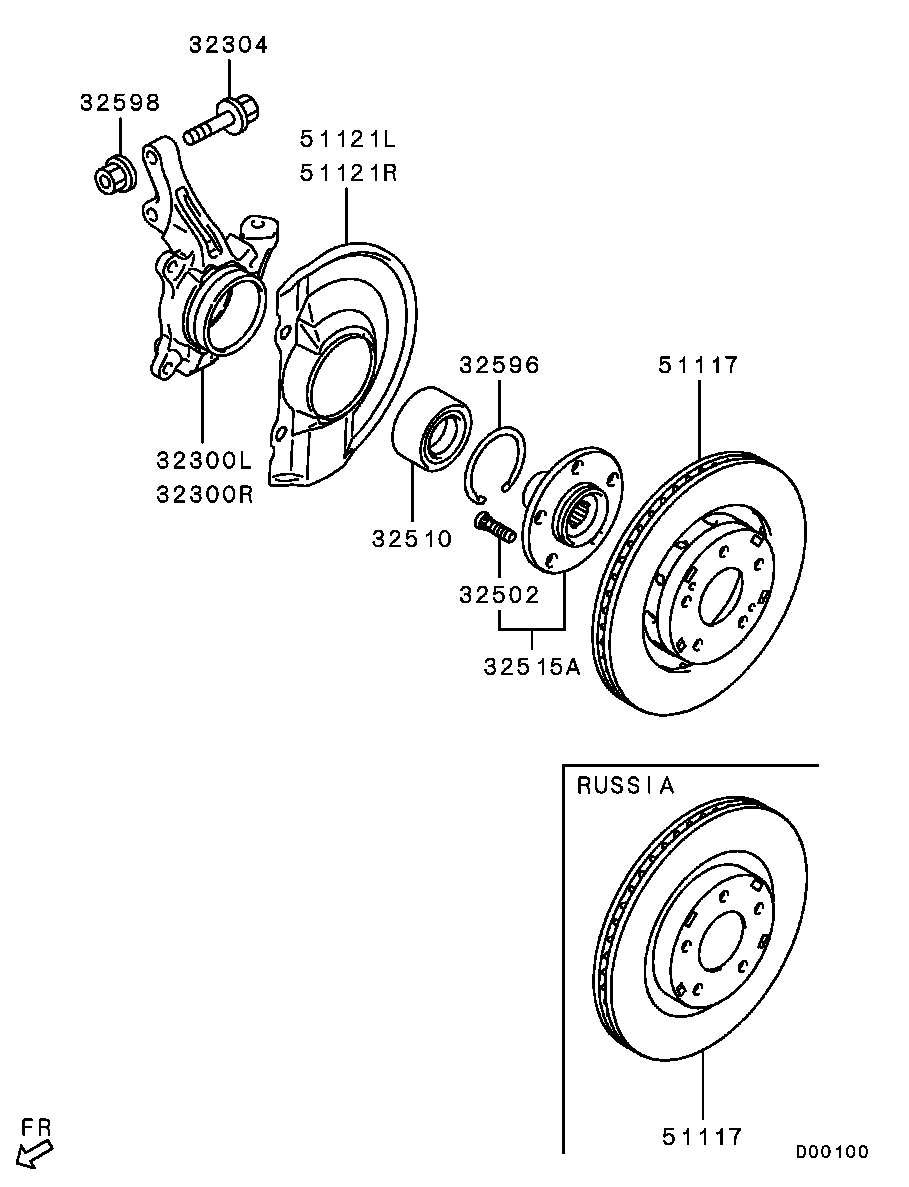 Mitsubishi MR205215 - Тормозной диск parts5.com