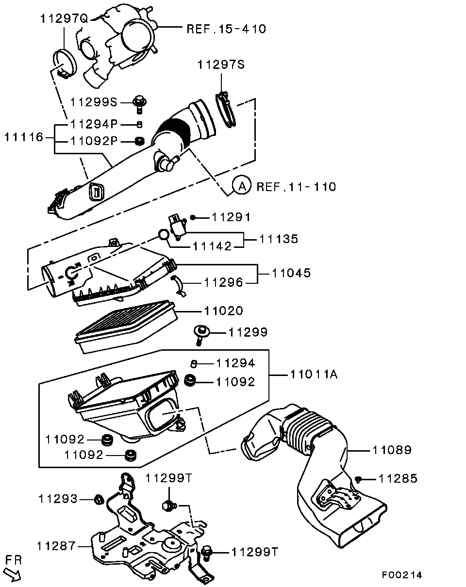 Mitsubishi 1500A286 - Воздушный фильтр parts5.com