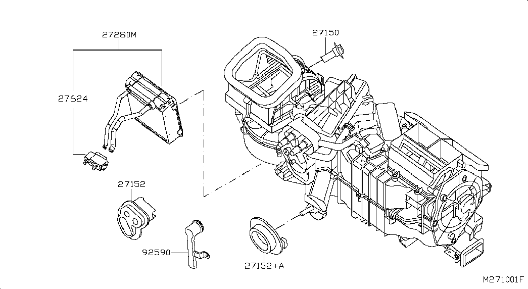 NISSAN 27150-5Z000 - Элементы управления, отопление / вентиляция parts5.com