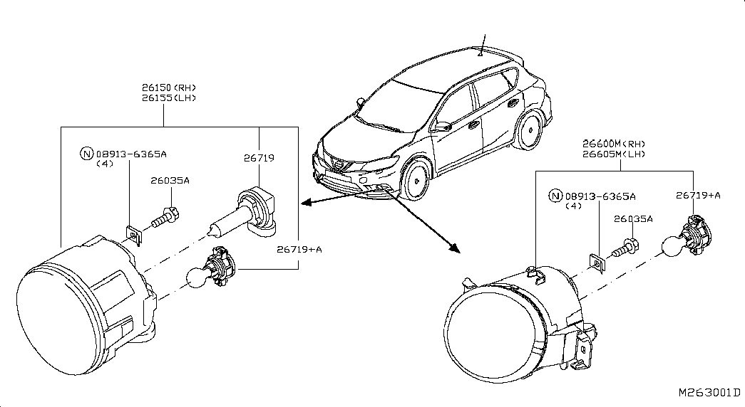 NISSAN 262968990D - Лампа накаливания, противотуманная фара parts5.com