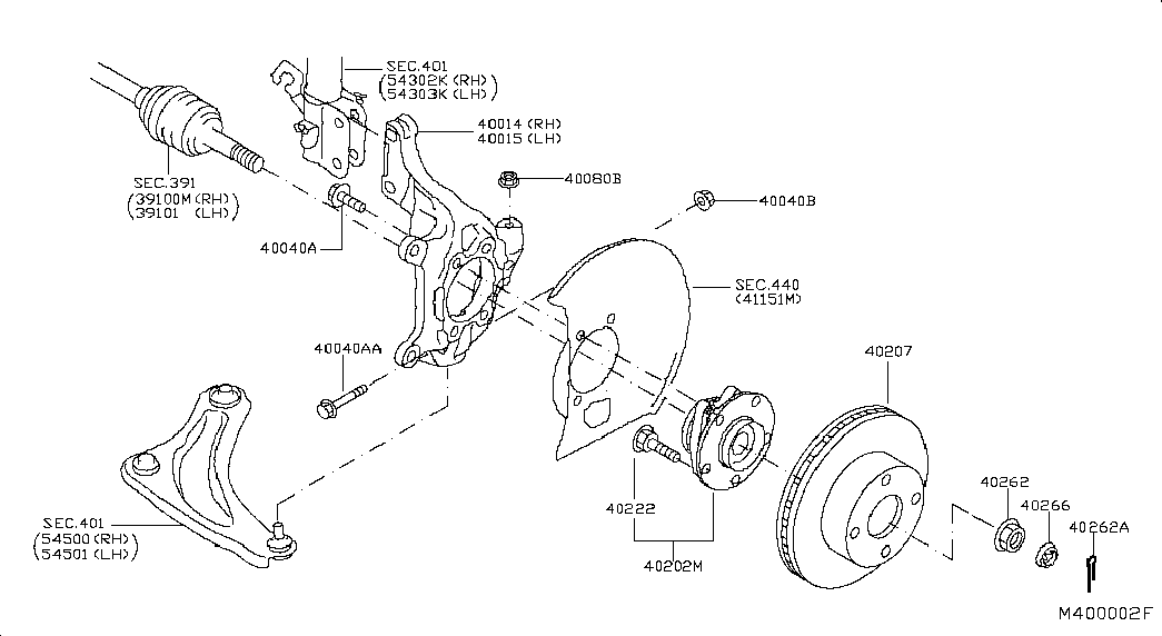 NISSAN 40202BA60A - Комплект подшипника ступицы колеса parts5.com