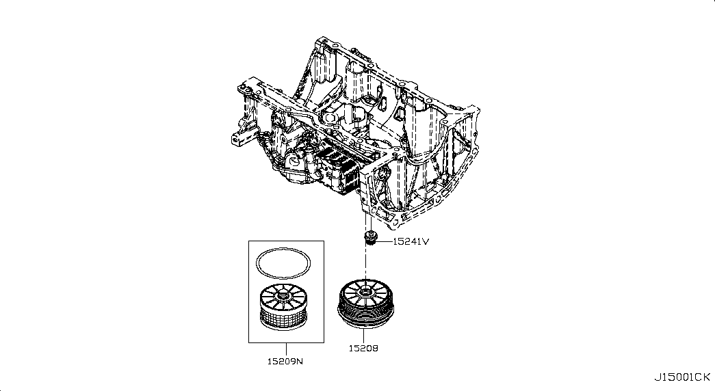 NISSAN 1520900Q0F - Oil Filter parts5.com