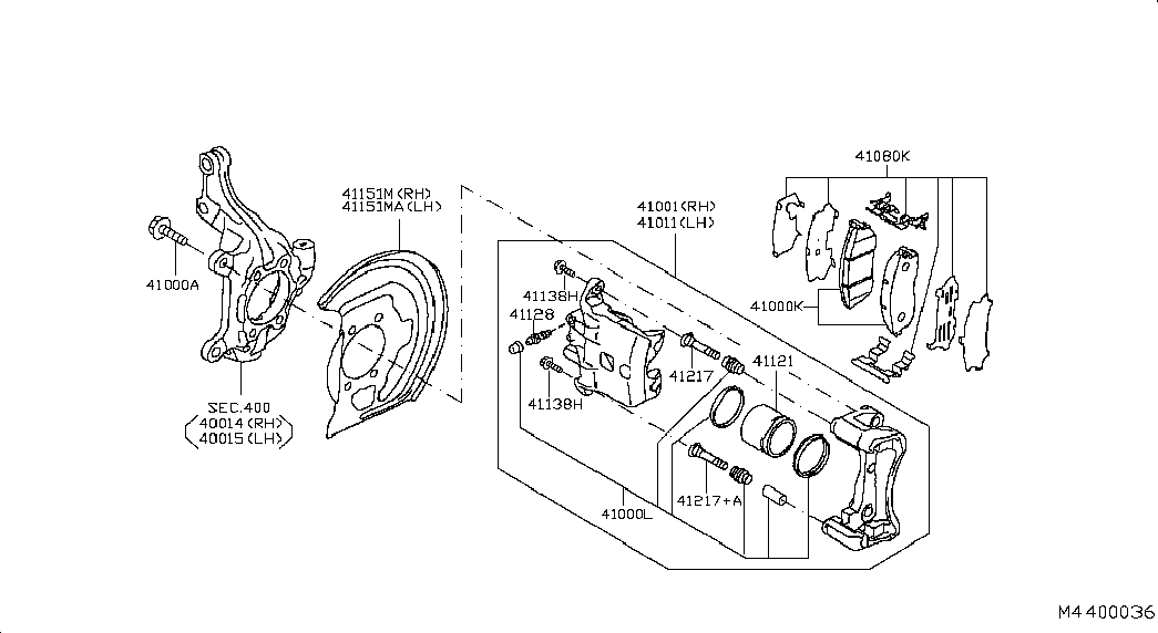 NISSAN 41011-3ZU0A - Комплект направляющей гильзы parts5.com