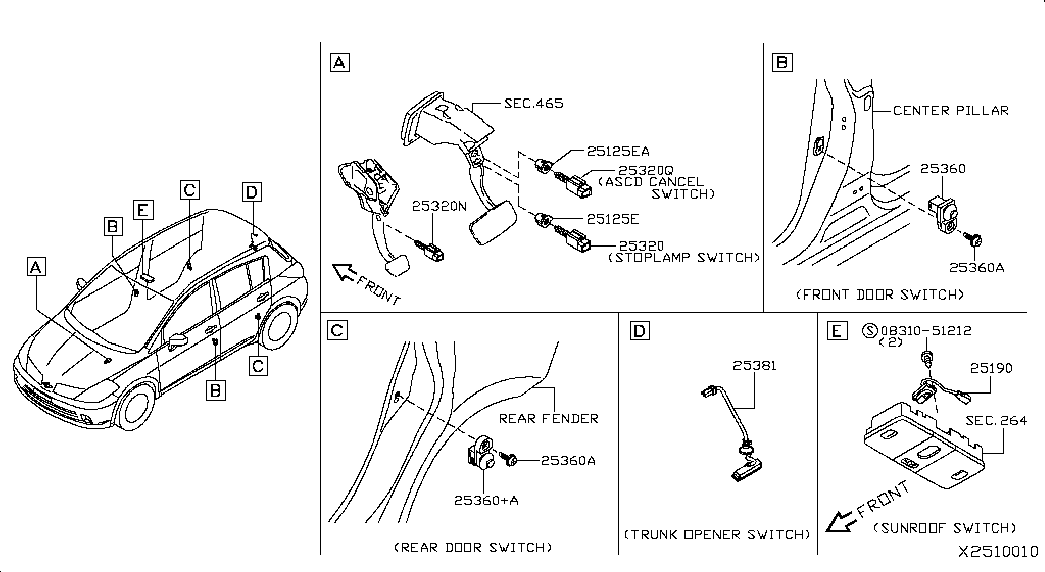 NISSAN 25320BC60A - Переключатель управления, сист. регулирования скорости parts5.com