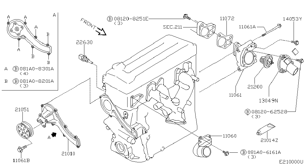 NISSAN 21200-9F500 - Термостат, охлаждающая жидкость parts5.com