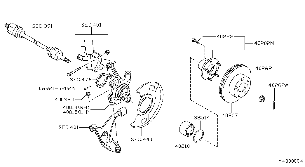 NISSAN 40206-4U103 - Тормозной диск parts5.com