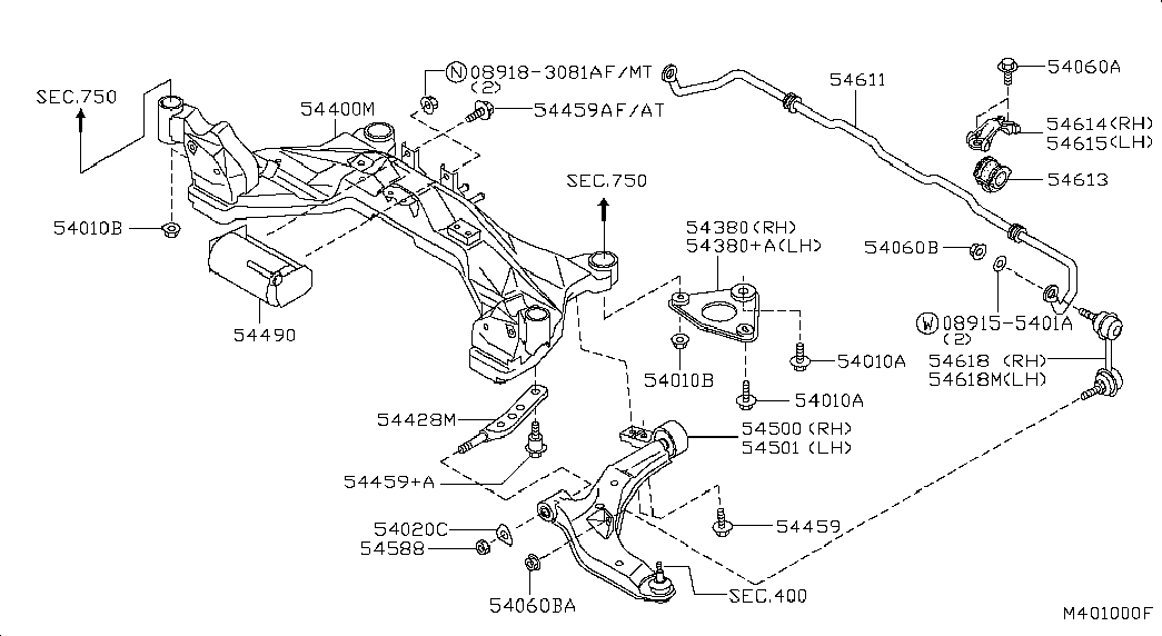 NISSAN 54500-4U002 - Рычаг подвески колеса parts5.com