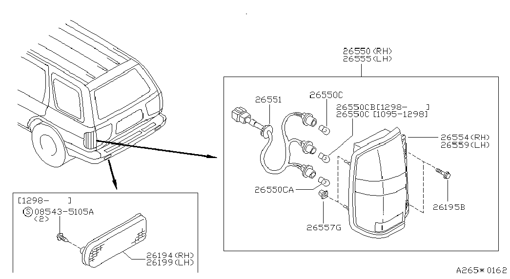 NISSAN 26717-89970 - Лампа накаливания, фара дневного освещения parts5.com