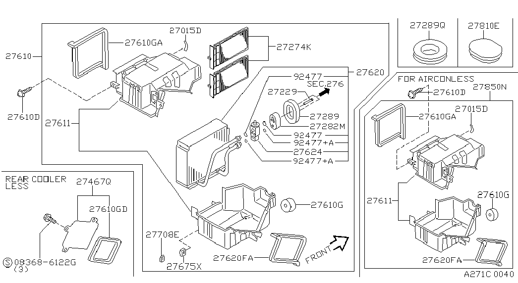 NISSAN 27274-7J125 - Фильтр воздуха в салоне parts5.com