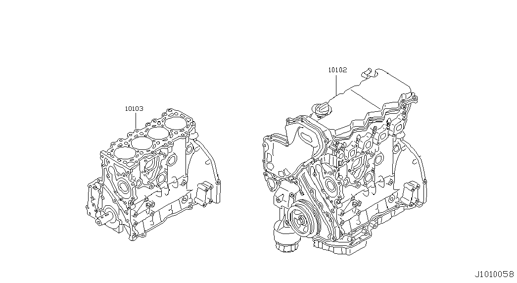 NISSAN 10103EQ4A0 - Отдельная часть двигателя parts5.com