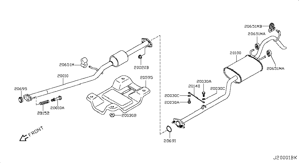 NISSAN 206514A00D - Втулка, стабилизатор parts5.com