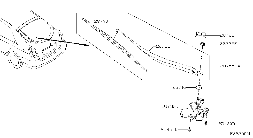 NISSAN 28790AU200 - Wiper Blade parts5.com