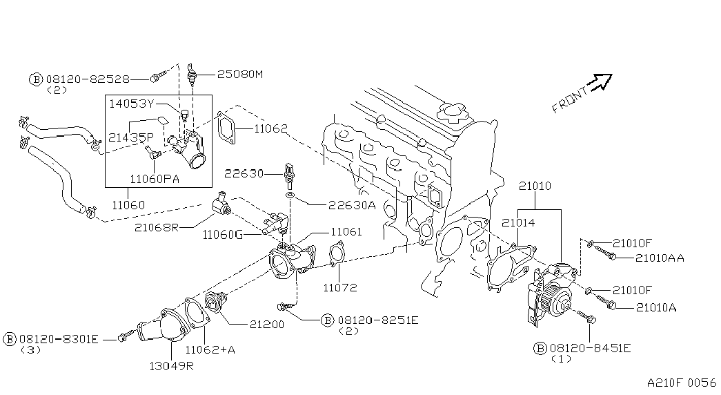 NISSAN 11062-D5700 - Прокладка, термостат parts5.com