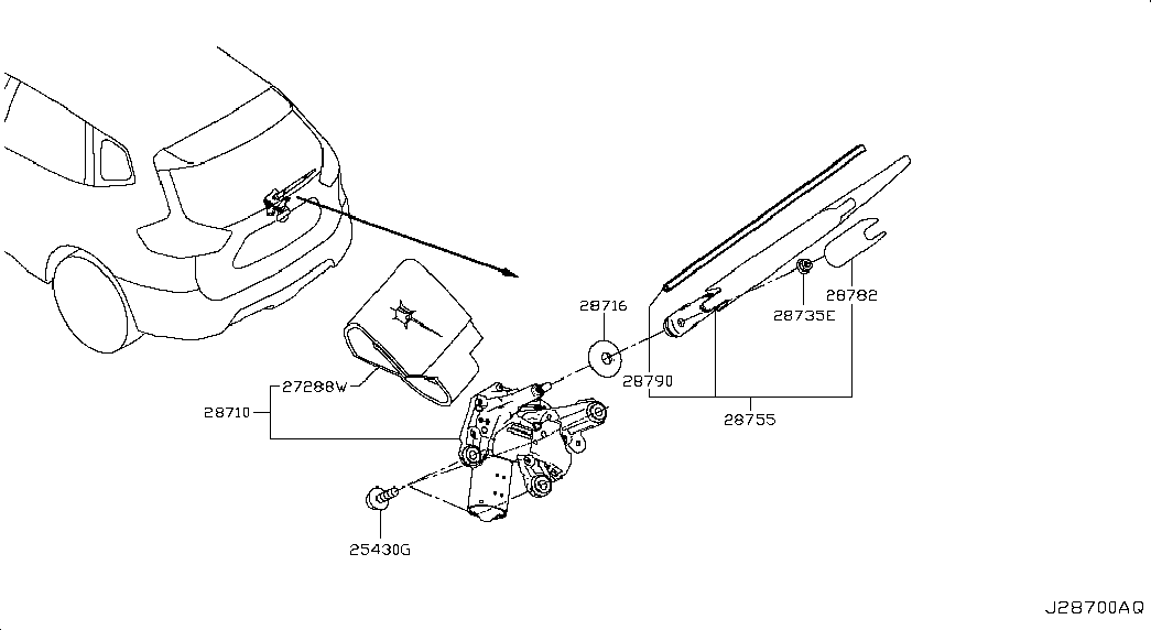 NISSAN 287804CC0A - Wiper Blade parts5.com