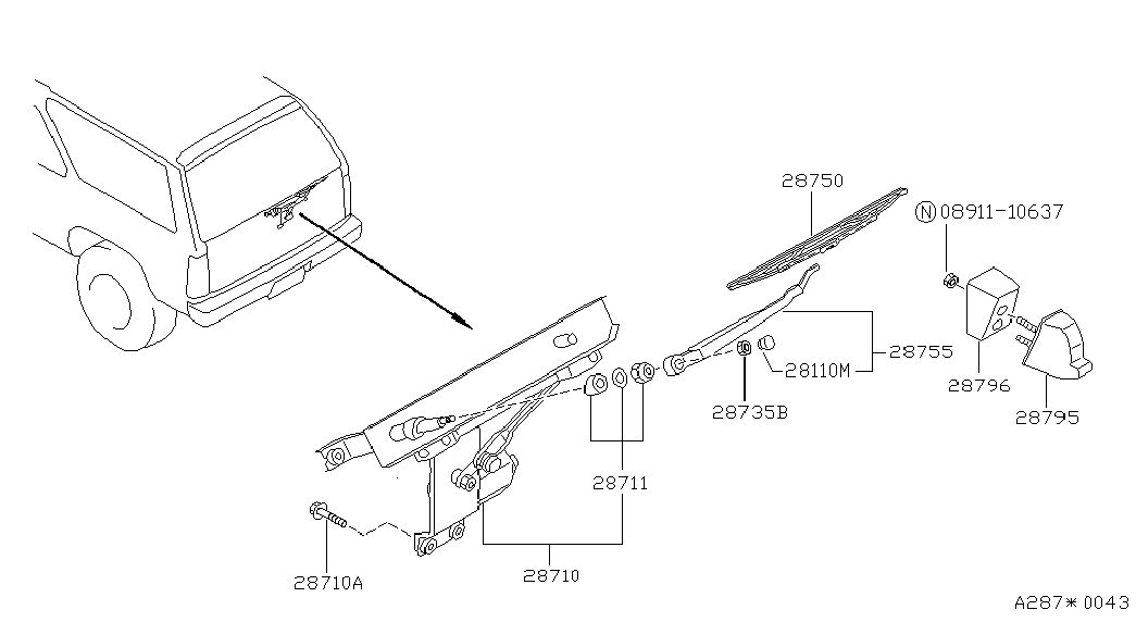 NISSAN 2879041G00 - Wiper Blade parts5.com