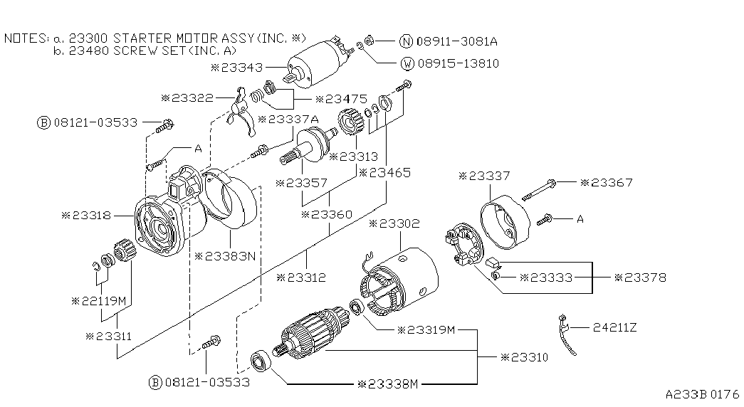 NISSAN 23338-W1710 - Bendix, motor de arranque parts5.com