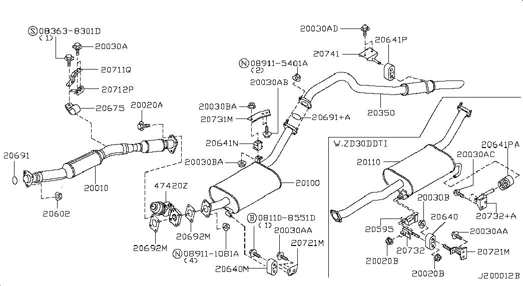 NISSAN 2060241G0A - Гайка, выпускной коллектор parts5.com