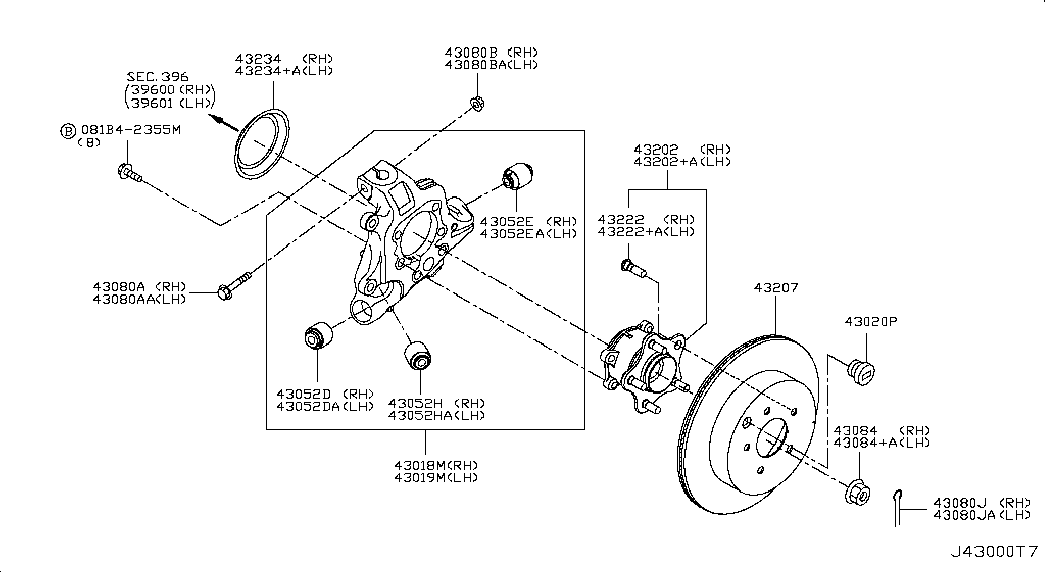 Infiniti 43206-3JA0A - Тормозной диск parts5.com