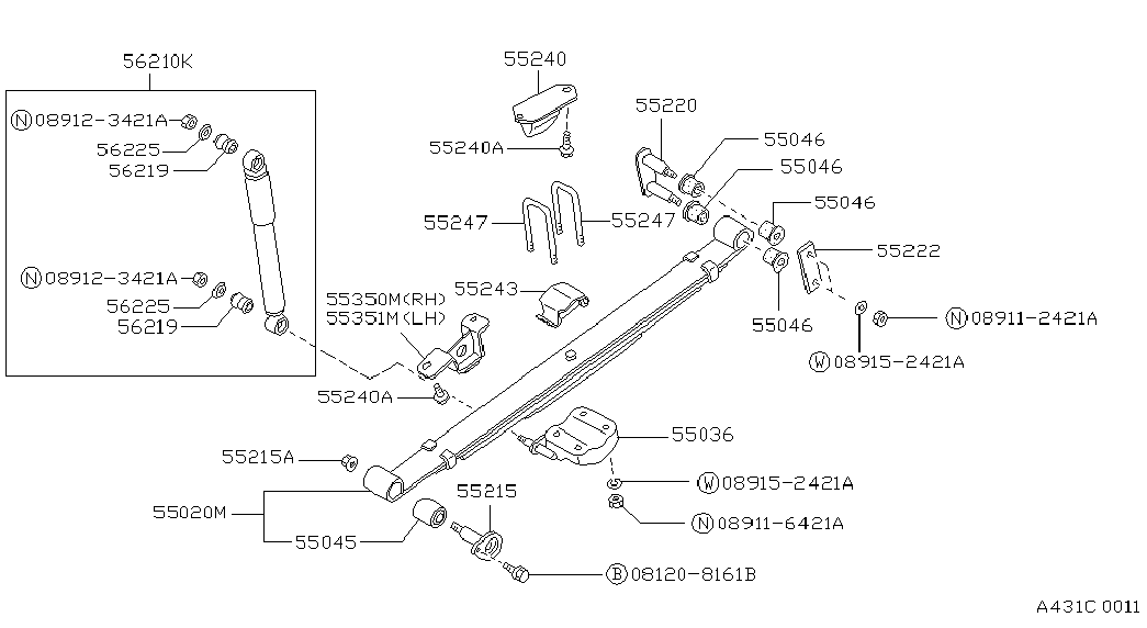 NISSAN 56210-35G26 - Амортизатор parts5.com