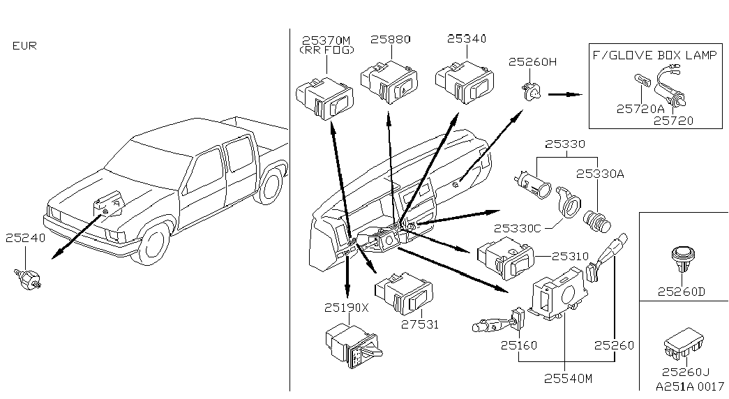 NISSAN 25240-89915 - Датчик, давление масла parts5.com