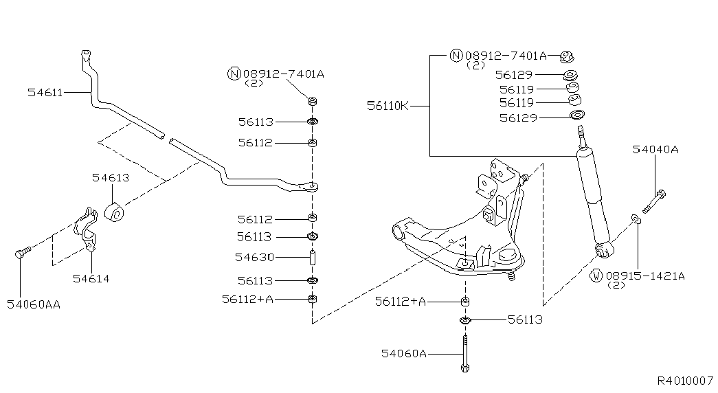 NISSAN 561120C000 - Втулка, стабилизатор parts5.com