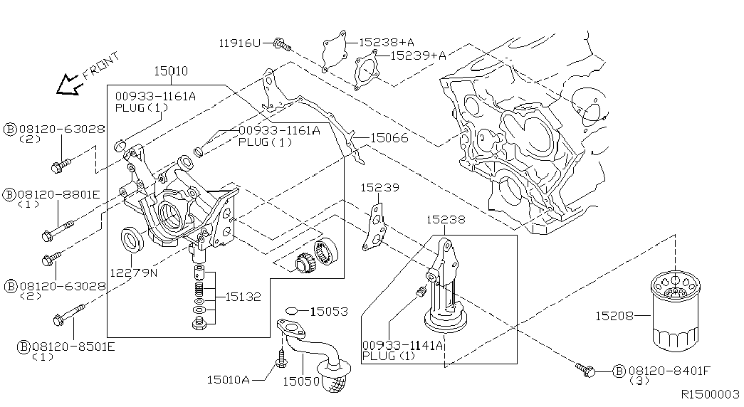 UD 152087B000 - Масляный фильтр, ступенчатая коробка передач parts5.com