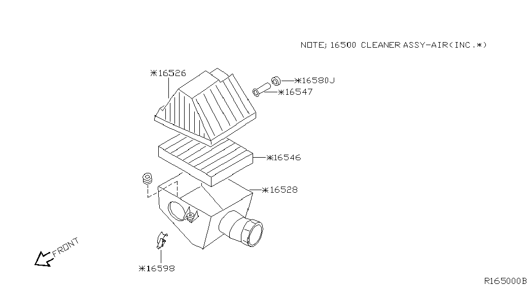 NISSAN 16546-V0110 - Воздушный фильтр parts5.com