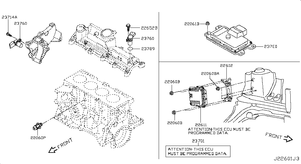 Infiniti 2376000Q0E - Sensor, camshaft position parts5.com