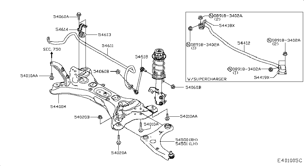 NISSAN 54501-3VU0A - Track Control Arm parts5.com