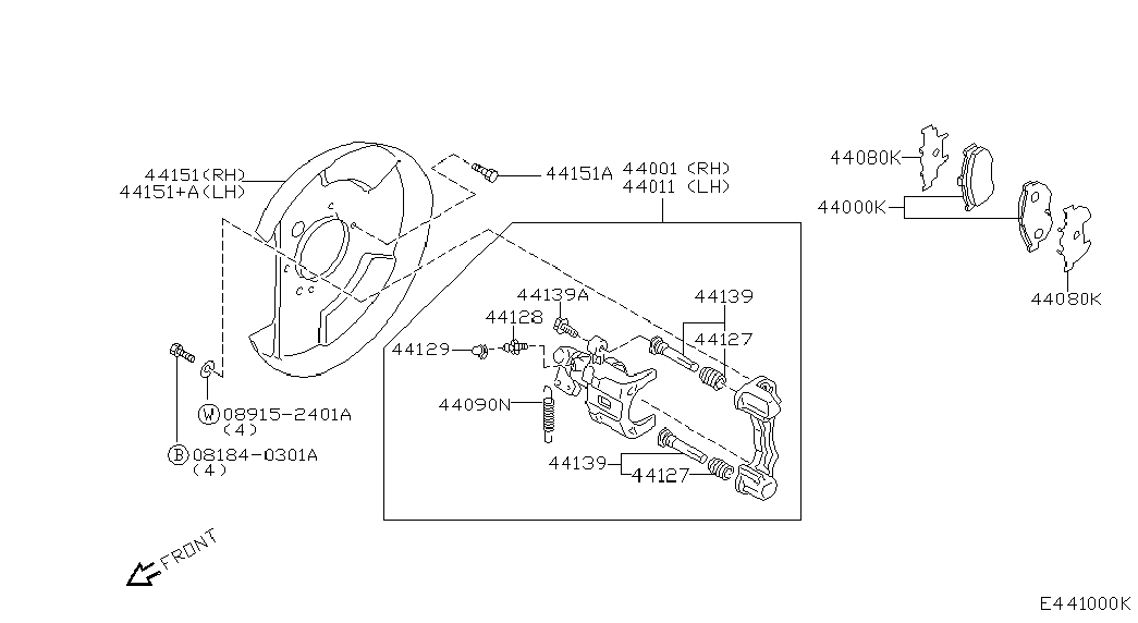 NISSAN 44011BM40A - Тормозной суппорт parts5.com