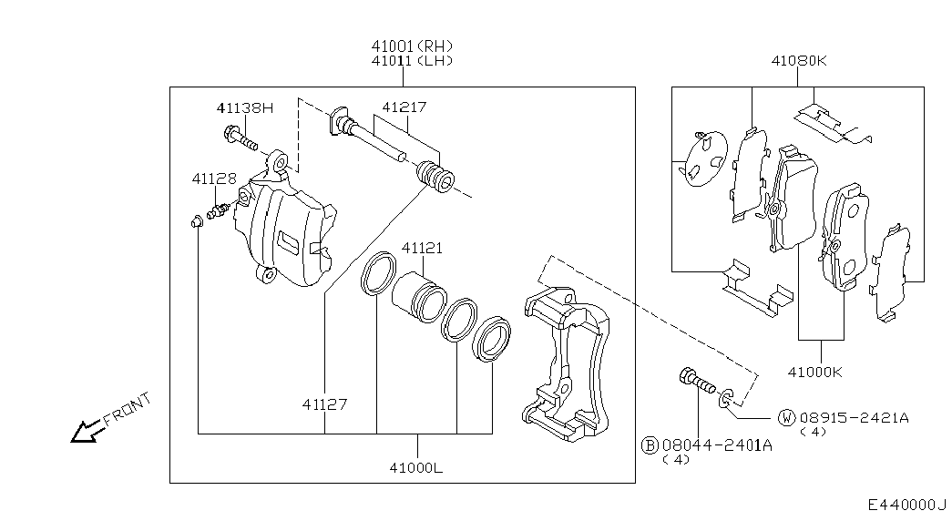 NISSAN 410112F52A - Тормозной суппорт parts5.com