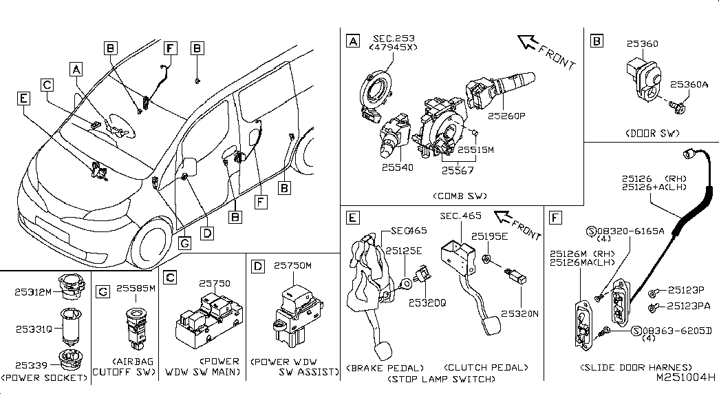 Infiniti 25320BC60B - Выключатель фонаря сигнала торможения parts5.com