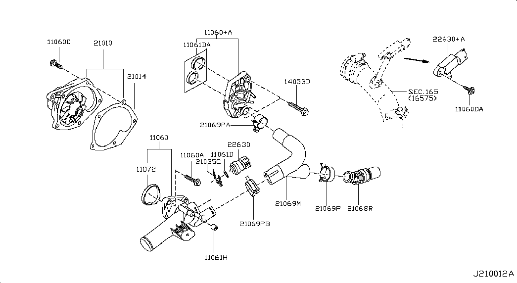 Infiniti 2263000Q1M - Датчик, температура охлаждающей жидкости parts5.com