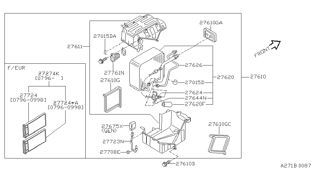 NISSAN 2776170T00 - Сопротивление, реле, вентилятор салона parts5.com