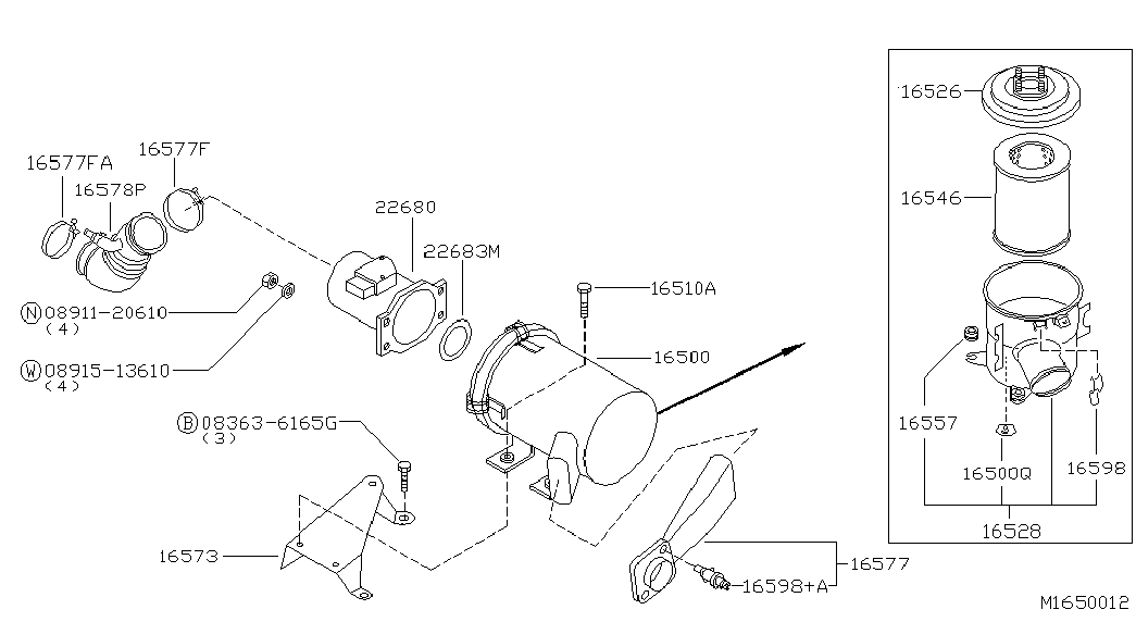 NISSAN 22680 7F411 - Датчик потока, массы воздуха parts5.com