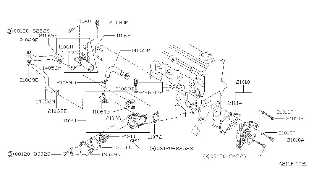 NISSAN 11062-D4200 - Прокладка, термостат parts5.com