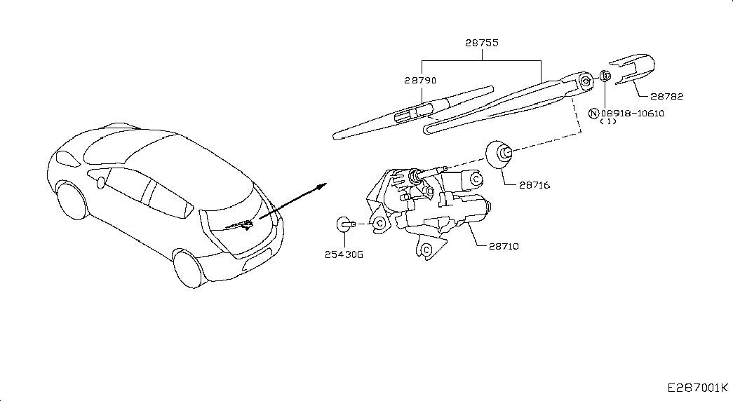 NISSAN 28790-1LA0A - Щетка стеклоочистителя parts5.com