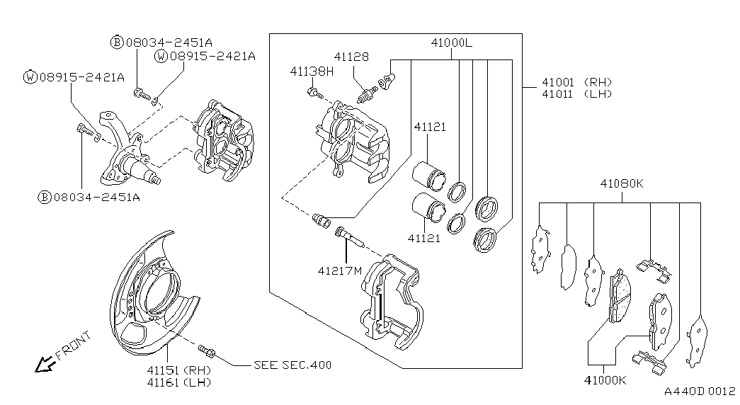 NISSAN 41120 09G25 - Ремкомплект, тормозной суппорт parts5.com